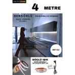 Ankara Teknik Hareket Sensörlü 220 Volt Silikonlu Beyaz Renk Şerit LED (120 Ledli) / Tak Çalıştır / 4 Metre