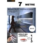 Ankara Teknik Hareket Sensörlü 220 Volt Silikonlu Beyaz Renk Şerit Led (120 Ledli) / Tak Çalıştır / 7 Metre