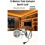 ankarateknik Dolap / Duvar 5 Metre Tak Çalıştır Mt/120 Led Şerit Led - 2000k Amber