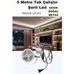 ankarateknik Dolap / Duvar 5 Metre Tak Çalıştır Mt/120 Led Şerit Led - 4000k Doğal Beyaz