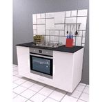 Ankastre Fırın Ve Ocak Dolabı, Set Üstü Ocak Dolabı, Çok Amaçlı Dolap, Hazır Mutfak Modülü (BENDİR-BEYAZ, 90Y*60D*140G)