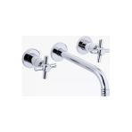 Ankastre Lavabo Bataryası Duvardan Vintage Armatür Silver Gümüş Renk