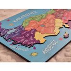 Ankebut Kabartmalı Ahşap Türkiye Haritası ve Komşu Ülkeler 1 Parça Eğitici Özellikli Oyun