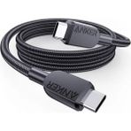 Anker 310 USB-C to USB-C 1m 240w Örgülü Kablo - Hızlı Şarj - Evrensel Uyumluluk - Siyah - A81C5 (Anker Türkiye Garantili) - 1 metre