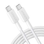 Anker 322 PowerLine USB-C to USB-C 3FT 0.9 m 60 W Beyaz Örgülü Kablo