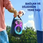 Anker Rave Neo 2 80W Kablosuz Bluetooth Hoparlör - IPX7 - 18 Saate Varan Çalma Süresi - TWS Party Speaker - Ses Bombası - Siyah -A33A1 (Anker Türkiye Garantili)