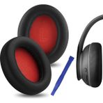 Anker Soundcore Life Q10 Q10 Bt ile Uyumlu Kulaklık Pedi Süngeri Yastığı + Takma Aparatı 2in Set - Siyah - Kırmızı