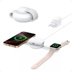 Anker Ufo MagGo B25M8 Beyaz 3in1 MagSafe Kablosuz Şarj Aleti