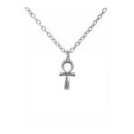 Ankh Sembolü Figürlü Kolye – 60 Cm Zincirli, Antik & Unisex Takı