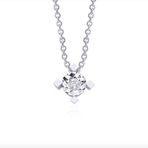 Ankha Jewels 14 Ayar Beyaz Altın Pırlanta Tektaş Kolye