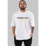 ankhises Bebeğim Gel Locadayız Ön Baskılı Beyaz Oversize T-Shirt Erkek Kadın Bisiklet Yaka - XL