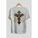 Ankhises Blesed Arka Baskılı Beyaz Oversize T-Shirt Erkek Kadın Pamuk Bisiklet Yaka Tişort