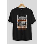 ankhises Brooklyn Street Ön Baskılı Siyah Oversize T-Shirt Erkek Kadın Bisiklet Yaka