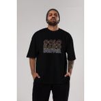 ankhises Colorado Denver Yazılı Ön Baskılı Siyah Oversize T-Shirt Erkek Kadın Bisiklet Yaka