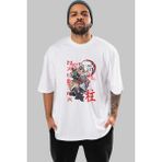 ankhises Demon Slayer Slayers Anime Ön Baskılı Beyaz Oversize T-Shirt Erkek Kadın