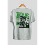 Ankhises Emrald Regis Arka Baskılı Beyaz Oversize T-Shirt Erkek Kadın Pamuk Bisiklet Yaka Tişort