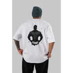 Ankhises GYM , Spor , Fitness 31 Arka Baskılı Beyaz Oversize t-shirt Erkek Kadın Pamuk Bisiklet Yaka tişort