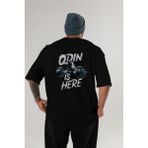 Ankhises Gym , Spor , Fitness Serisi 15 Arka Baskılı Oversize T-Shirt Erkek Kadın Pamuk Bisiklet Yaka Tişort - Siyah