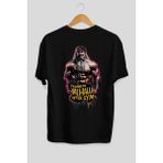 Ankhises Gym , Spor , Fitness Serisi 19 Arka Baskılı Oversize T-Shirt Erkek Kadın Pamuk Bisiklet Yaka Tişort - Siyah - XL