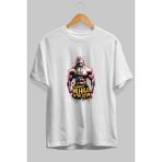 Ankhises Gym , Spor , Fitness Serisi 19 Ön Baskılı Oversize T-Shirt Erkek Kadın Pamuk Bisiklet Yaka Tişort - Beyaz