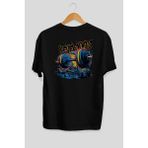 Ankhises Gym , Spor , Fitness Serisi 23 Arka Baskılı Oversize T-Shirt Erkek Kadın Pamuk Bisiklet Yaka Tişort - Siyah