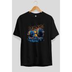 Ankhises Gym , Spor , Fitness Serisi 23 Ön Baskılı Oversize T-Shirt Erkek Kadın Pamuk Bisiklet Yaka Tişort - Siyah - XL