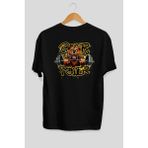 Ankhises Gym , Spor , Fitness Serisi 28 Arka Baskılı Oversize T-Shirt Erkek Kadın Pamuk Bisiklet Yaka Tişort - Siyah - XL