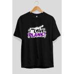 Ankhises Gym , Spor , Fitness Serisi 29 Ön Baskılı Oversize T-Shirt Erkek Kadın Pamuk Bisiklet Yaka Tişort - Siyah - XL