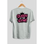 Ankhises Gym , Spor , Fitness Serisi 30 Arka Baskılı Oversize T-Shirt Erkek Kadın Pamuk Bisiklet Yaka Tişort - Beyaz