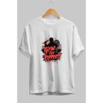Ankhises Gym , Spor , Fitness Serisi 36 Ön Baskılı Oversize T-Shirt Erkek Kadın Pamuk Bisiklet Yaka Tişort - Beyaz