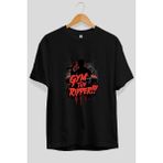 Ankhises Gym , Spor , Fitness Serisi 36 Ön Baskılı Oversize T-Shirt Erkek Kadın Pamuk Bisiklet Yaka Tişort - Siyah