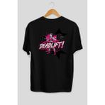 Ankhises Gym , Spor , Fitness Serisi 39 Arka Baskılı Oversize T-Shirt Erkek Kadın Pamuk Bisiklet Yaka Tişort - Siyah