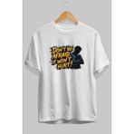 Ankhises Gym , Spor , Fitness Serisi 41 Ön Baskılı Oversize T-Shirt Erkek Kadın Pamuk Bisiklet Yaka Tişort - Beyaz