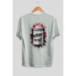 Ankhises Gym , Spor , Fitness Serisi 47 Arka Baskılı Oversize T-Shirt Erkek Kadın Pamuk Bisiklet Yaka Tişort - Beyaz - XL