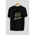 Ankhises Gym , Spor , Fitness Serisi 49 Arka Baskılı Oversize T-Shirt Erkek Kadın Pamuk Bisiklet Yaka Tişort - Siyah