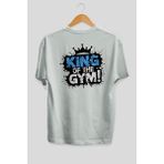 Ankhises Gym , Spor , Fitness Serisi 51 Arka Baskılı Oversize T-Shirt Erkek Kadın Pamuk Bisiklet Yaka Tişort - Beyaz