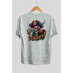 Ankhises Gym , Spor , Fitness Serisi 53 Arka Baskılı Oversize T-Shirt Erkek Kadın Pamuk Bisiklet Yaka Tişort - Beyaz - XL