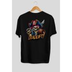 Ankhises Gym , Spor , Fitness Serisi 53 Arka Baskılı Oversize T-Shirt Erkek Kadın Pamuk Bisiklet Yaka Tişort - Siyah
