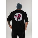 Ankhises Gym , Spor , Fitness Serisi 54 Arka Baskılı Oversize T-Shirt Erkek Kadın Pamuk Bisiklet Yaka Tişort - Siyah - XL