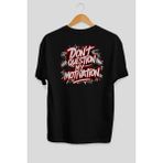 Ankhises Gym , Spor , Fitness Serisi 68 Arka Baskılı Oversize T-Shirt Erkek Kadın Pamuk Bisiklet Yaka Tişort - Siyah - XL