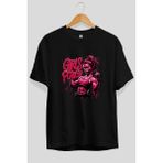 Ankhises Gym , Spor , Fitness Serisi 70 Ön Baskılı Oversize T-Shirt Erkek Kadın Pamuk Bisiklet Yaka Tişort - Siyah - XL