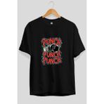 Ankhises Gym , Spor , Fitness Serisi 71 Ön Baskılı Oversize T-Shirt Erkek Kadın Pamuk Bisiklet Yaka Tişort - Siyah