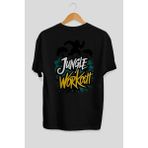 Ankhises Gym , Spor , Fitness Serisi 73 Arka Baskılı Oversize T-Shirt Erkek Kadın Pamuk Bisiklet Yaka Tişort - Siyah