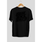Ankhises Gym , Spor , Fitness Serisi 75 Arka Baskılı Oversize T-Shirt Erkek Kadın Pamuk Bisiklet Yaka Tişort - Siyah