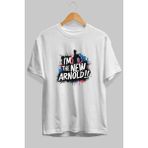 Ankhises Gym , Spor , Fitness Serisi 76 Ön Baskılı Oversize T-Shirt Erkek Kadın Pamuk Bisiklet Yaka Tişort - Beyaz - XL