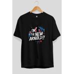 Ankhises Gym , Spor , Fitness Serisi 76 Ön Baskılı Oversize T-Shirt Erkek Kadın Pamuk Bisiklet Yaka Tişort - Siyah