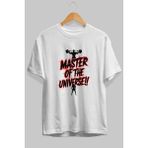 Ankhises Gym , Spor , Fitness Serisi 82 Ön Baskılı Oversize T-Shirt Erkek Kadın Pamuk Bisiklet Yaka Tişort - Beyaz - XL