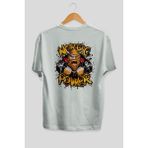 Ankhises Gym , Spor , Fitness Serisi 88 Arka Baskılı Oversize T-Shirt Erkek Kadın Pamuk Bisiklet Yaka Tişort - Beyaz - XL
