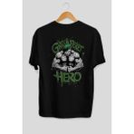 Ankhises Gym , Spor , Fitness Serisi 89 Arka Baskılı Oversize T-Shirt Erkek Kadın Pamuk Bisiklet Yaka Tişort - Siyah - XL
