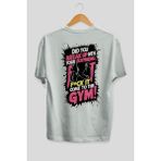 Ankhises Gym , Spor , Fitness Serisi 9 Arka Baskılı Oversize T-Shirt Erkek Kadın Pamuk Bisiklet Yaka Tişort - Beyaz - XL